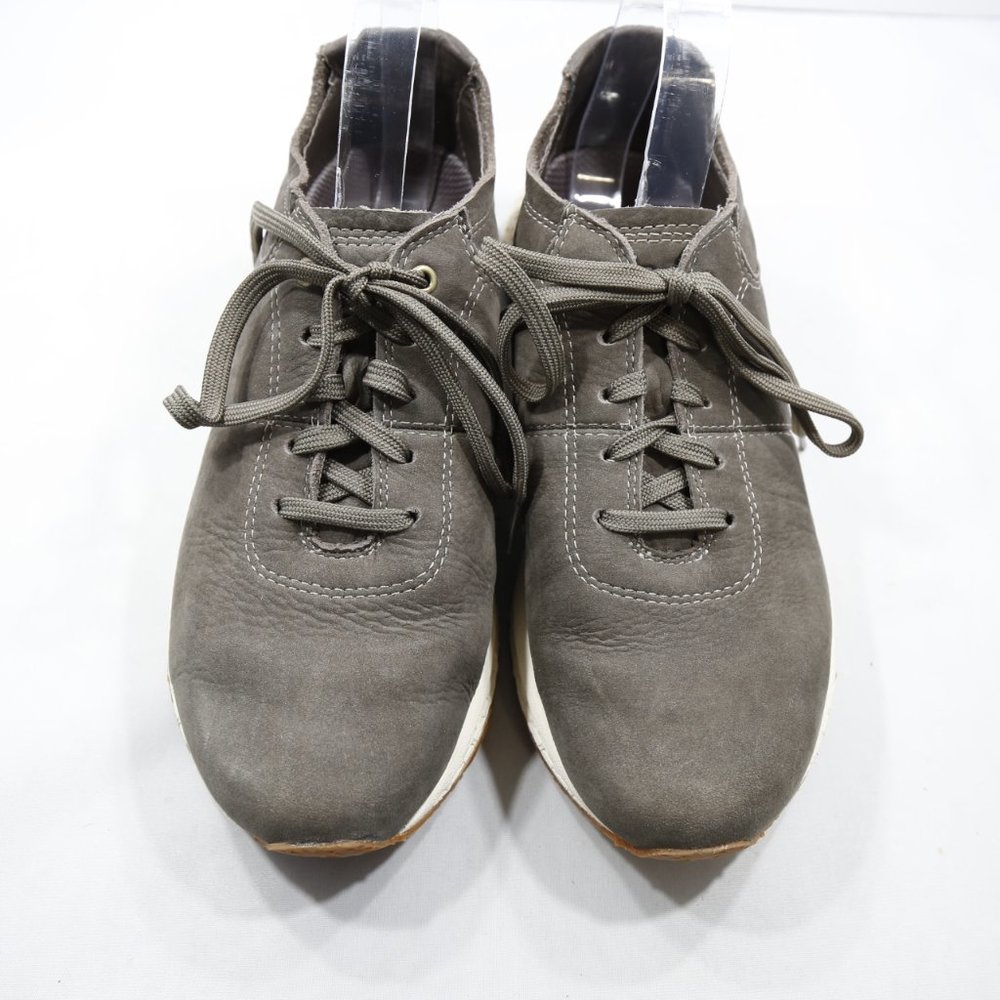 L. L. Bean Stone Coast Gray Leather Comfort Sneakers - 8.5M - Picture 6 of 7